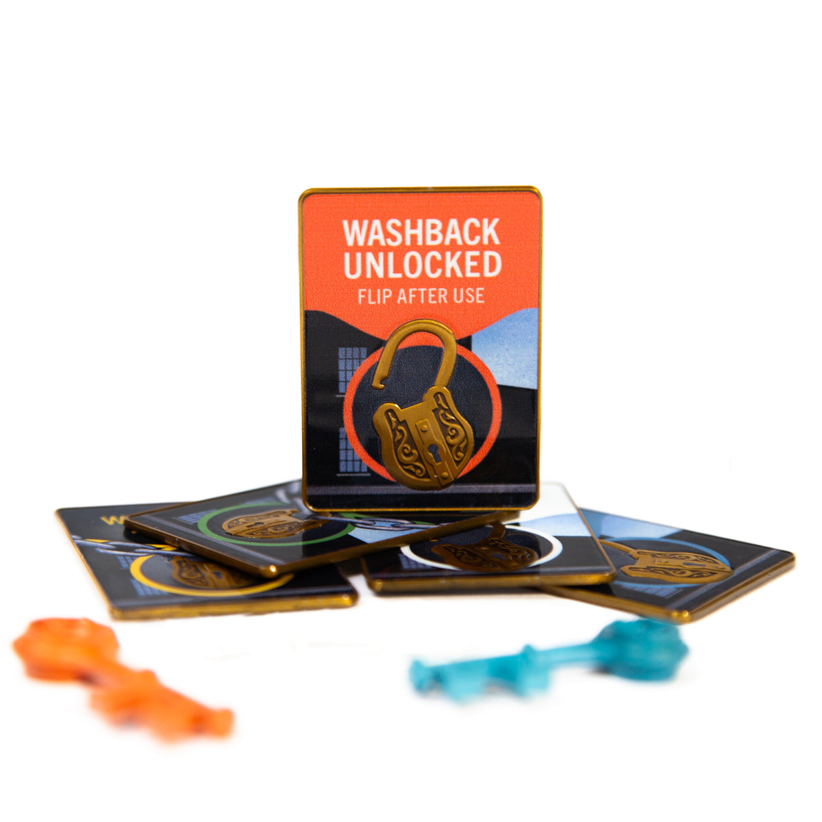 Distilled Cocktails Metal Keys & Enamel Tokens